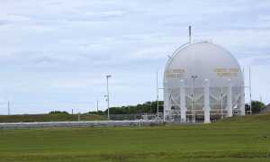 Liquid hydrogen storage tank at Launch Pad 39B