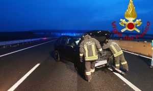 vigili del fuoco incidente autostradaa