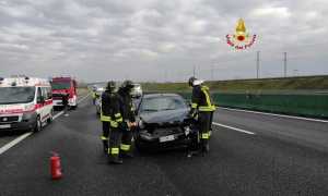 vigili del fuoco incidente carisio autostrada