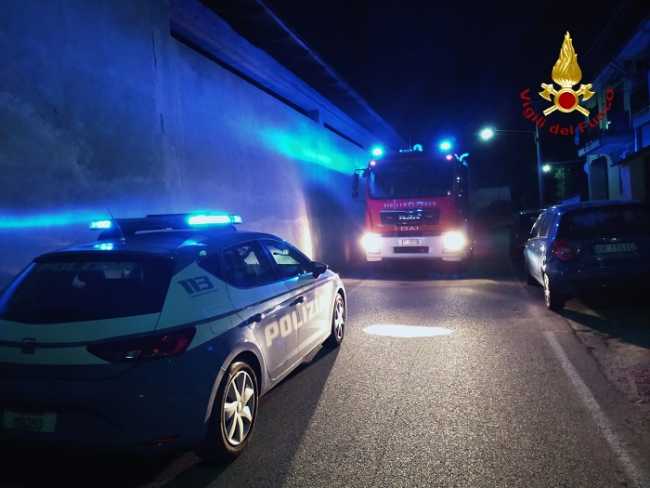 vigili del fuoco polizia notte