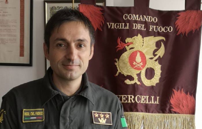A Verceli un comandante in azione per i vigili del fuoco