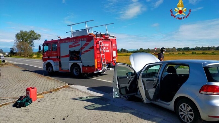 Incidente tra due auto stamattina a Quinto Vercellese