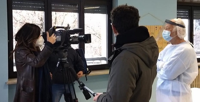 Visite tra parenti e ospiti alla Rsa di Santhià: in onda sul Tg3