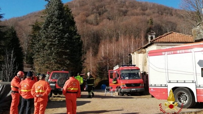 Incendio divampato sulle montagne di Cellio