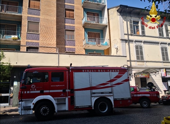 Allarme incendio a Saluggia