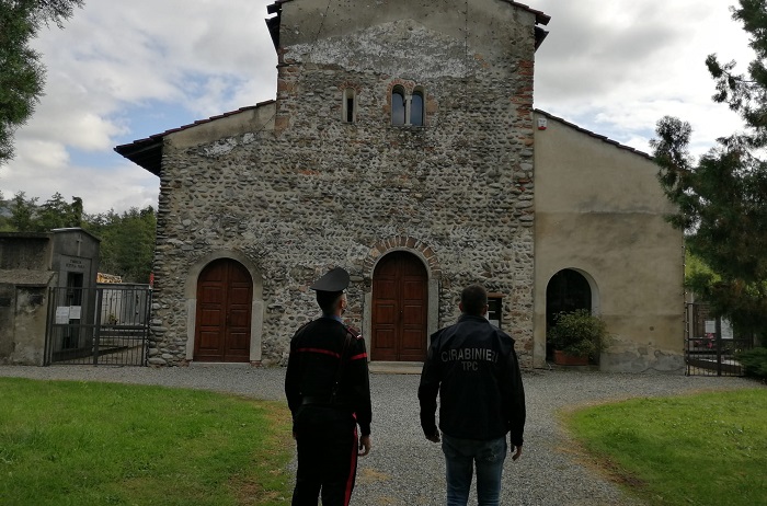 Dopo l'alluvione sopralluoghi dei carabinieri sulla tutela delle opere d'arte nel Vercellese