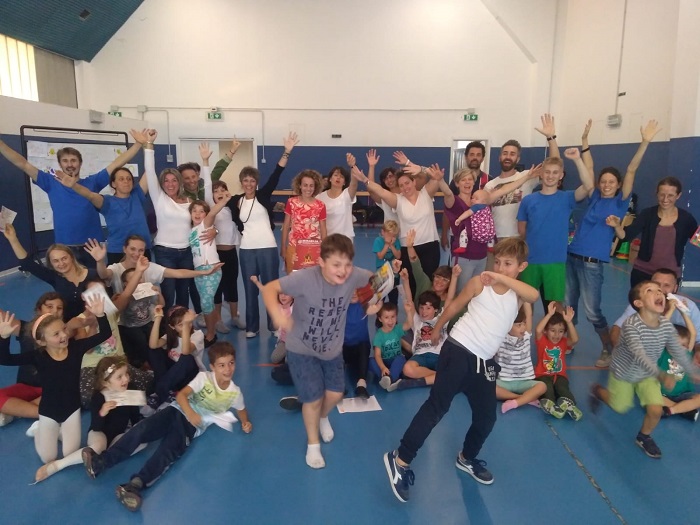 Circo con l'associazione Arcobaleno a Borgosesia